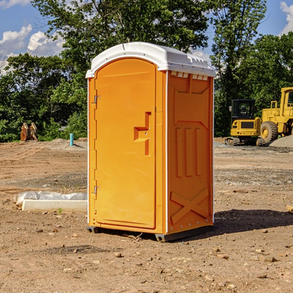 how often are the porta potties cleaned and serviced during a rental period in Brooker Florida